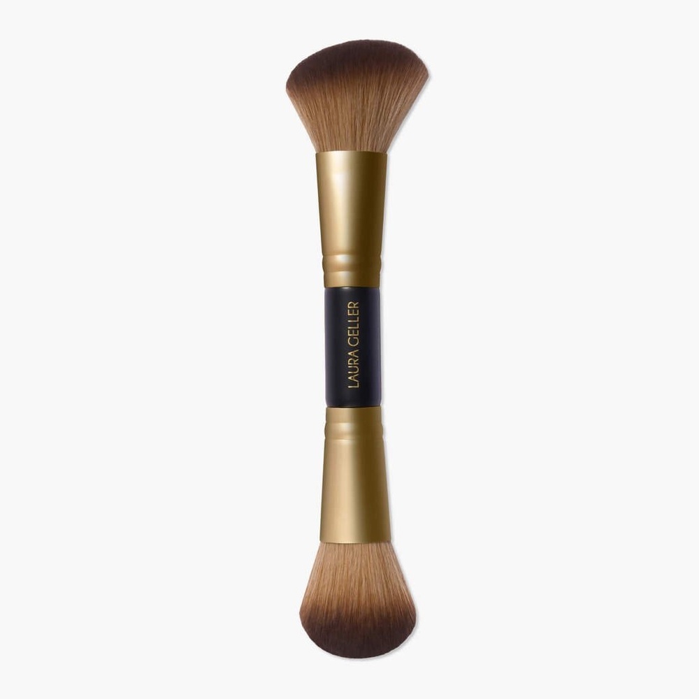 Laura Geller Dual-Ended Blush + Bronzer Brush Cheek Sweep,‎ NEW